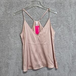 Commando Silk Cami Tank Pink Women Medium Tank Racerback Feminine Whimsy FLAW